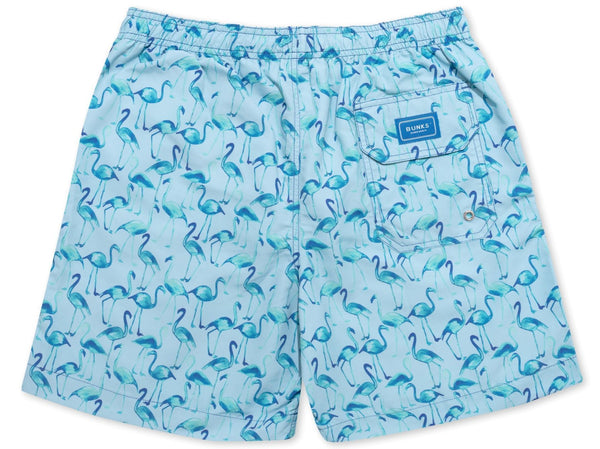 Mens Blue Swim Shorts With 'Tortoise & Turtle' Printed Design – BUNKS