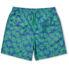 The Palms Swim Shorts - Green/Blue