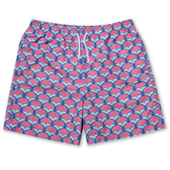 Surfing Dolphin Tails Swim Shorts - Pink