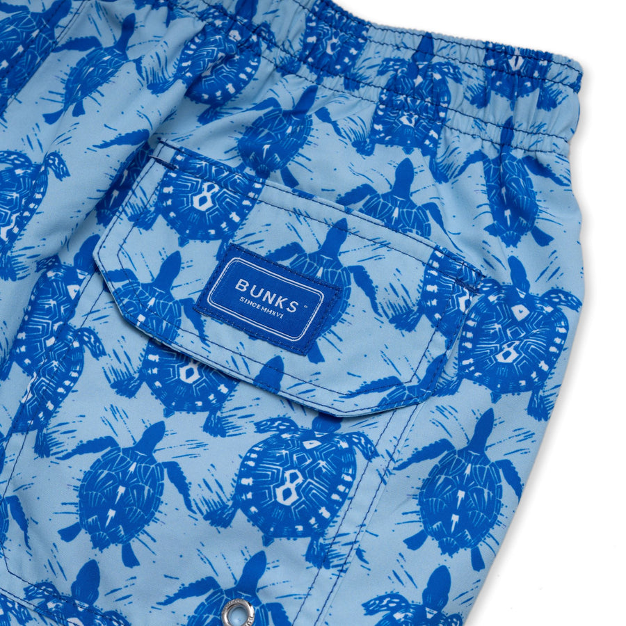 Tortoise & Turtle Swim Shorts - Blue freeshipping - BUNKS | Swimming Shorts For Boys & Men