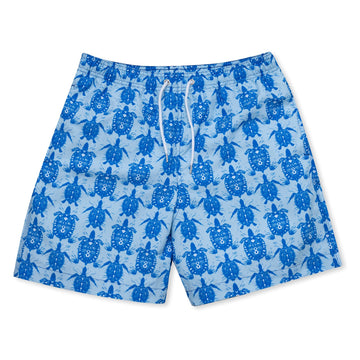 Tortoise & Turtle Swim Shorts - Blue freeshipping - BUNKS | Swimming Shorts For Boys & Men