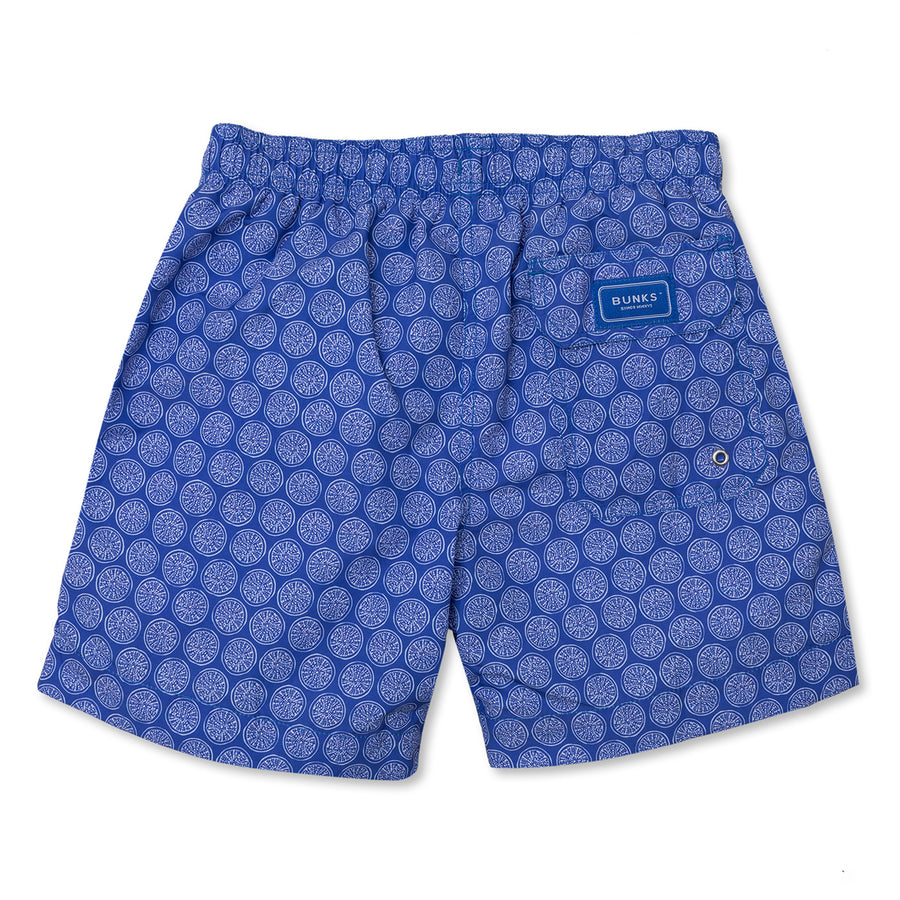Sea Urchin Swim Shorts - Blue/White freeshipping - BUNKS | Swimming Shorts For Boys & Men