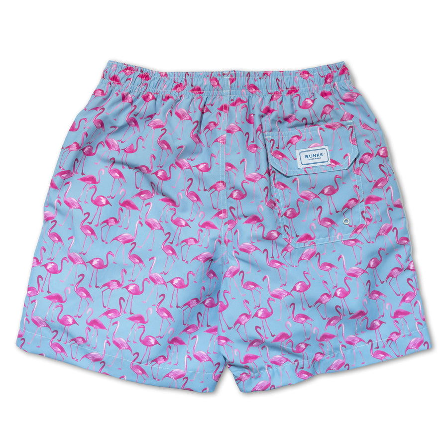 Flamingo Swim Shorts - Pink/Blue freeshipping - BUNKS | Swimming Shorts For Boys & Men