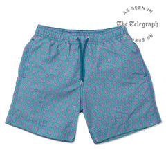 Sea Urchin Swim Shorts - Green/Teal freeshipping - BUNKS | Swimming Shorts For Boys & Men