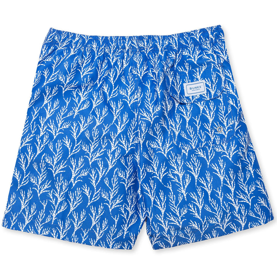 Seaweed Swim Shorts - Blue/White freeshipping - BUNKS | Swimming Shorts For Boys & Men