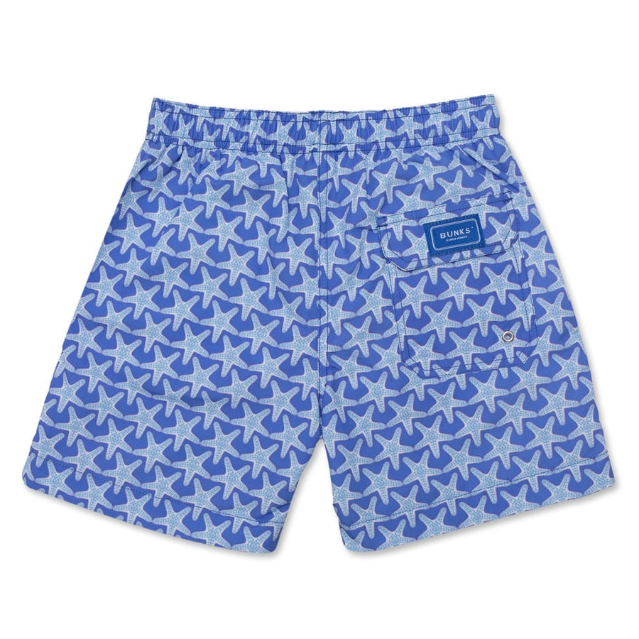 Starfish Swim Shorts - Bright Blue/Pale Blue freeshipping - BUNKS | Swimming Shorts For Boys & Men